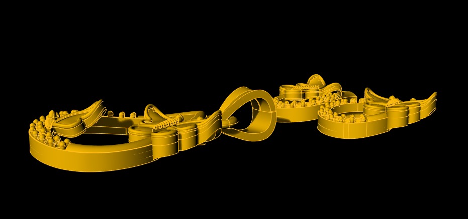  Fancy Butterfly Pendant Set - 008 3D print model_6