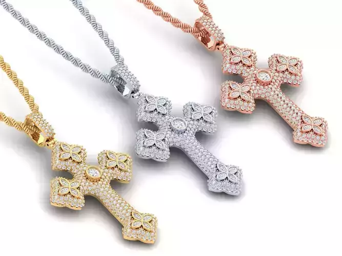 Cross Pendant 2 inch 3D print model