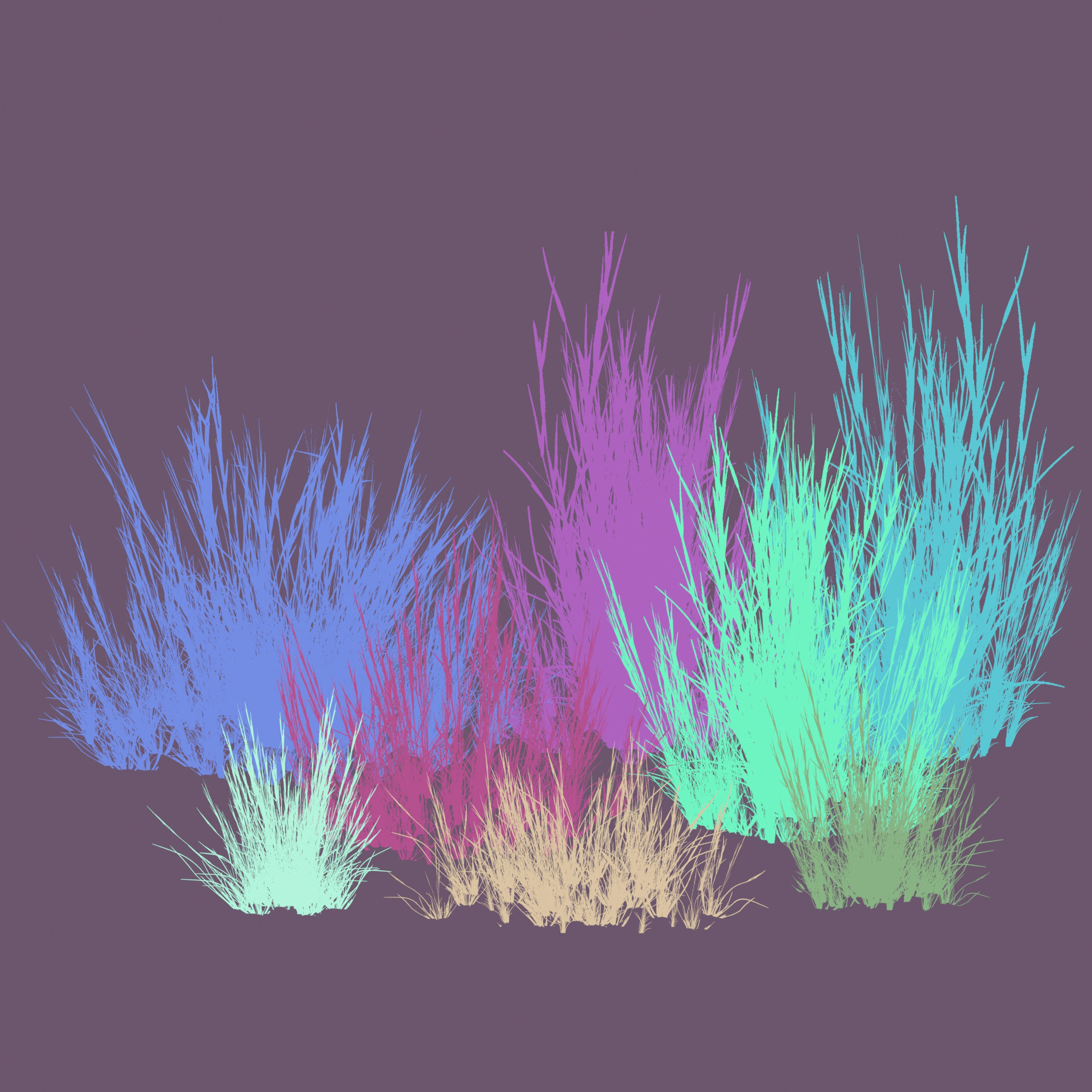 Low poly 3d wild dry grass collection vol 278 Low-poly 3D model_1