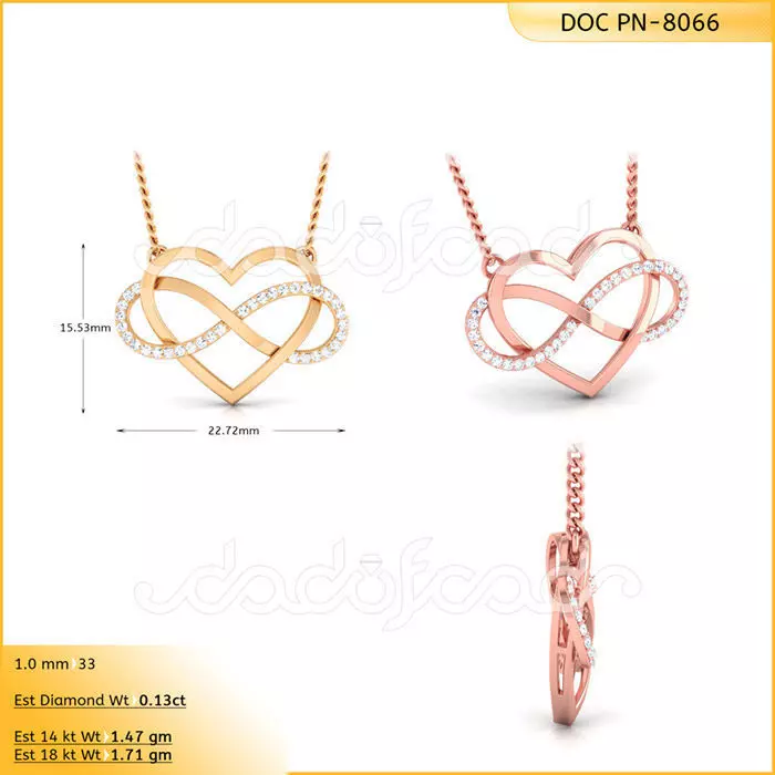 light weight yellow gold diamond pendent -DOC-P8066 3D print model