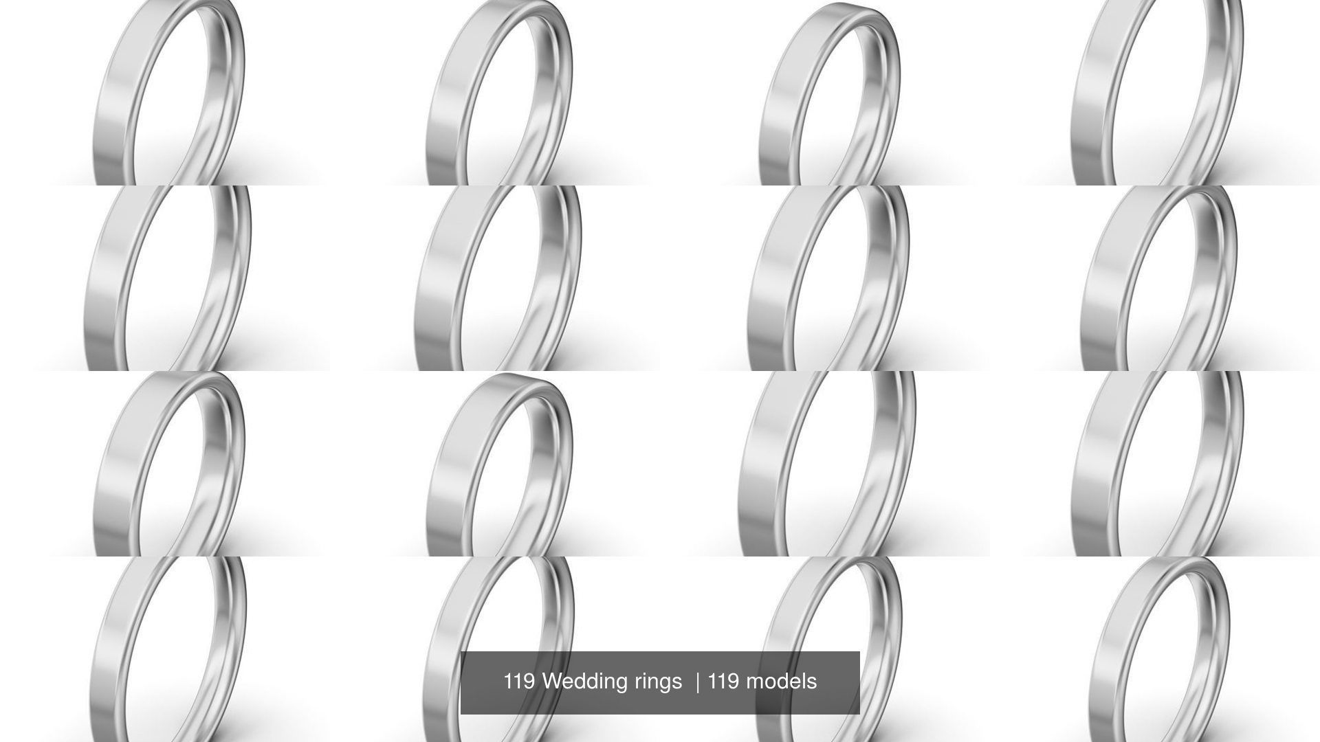 119 Wedding rings  3D Model Collection_2