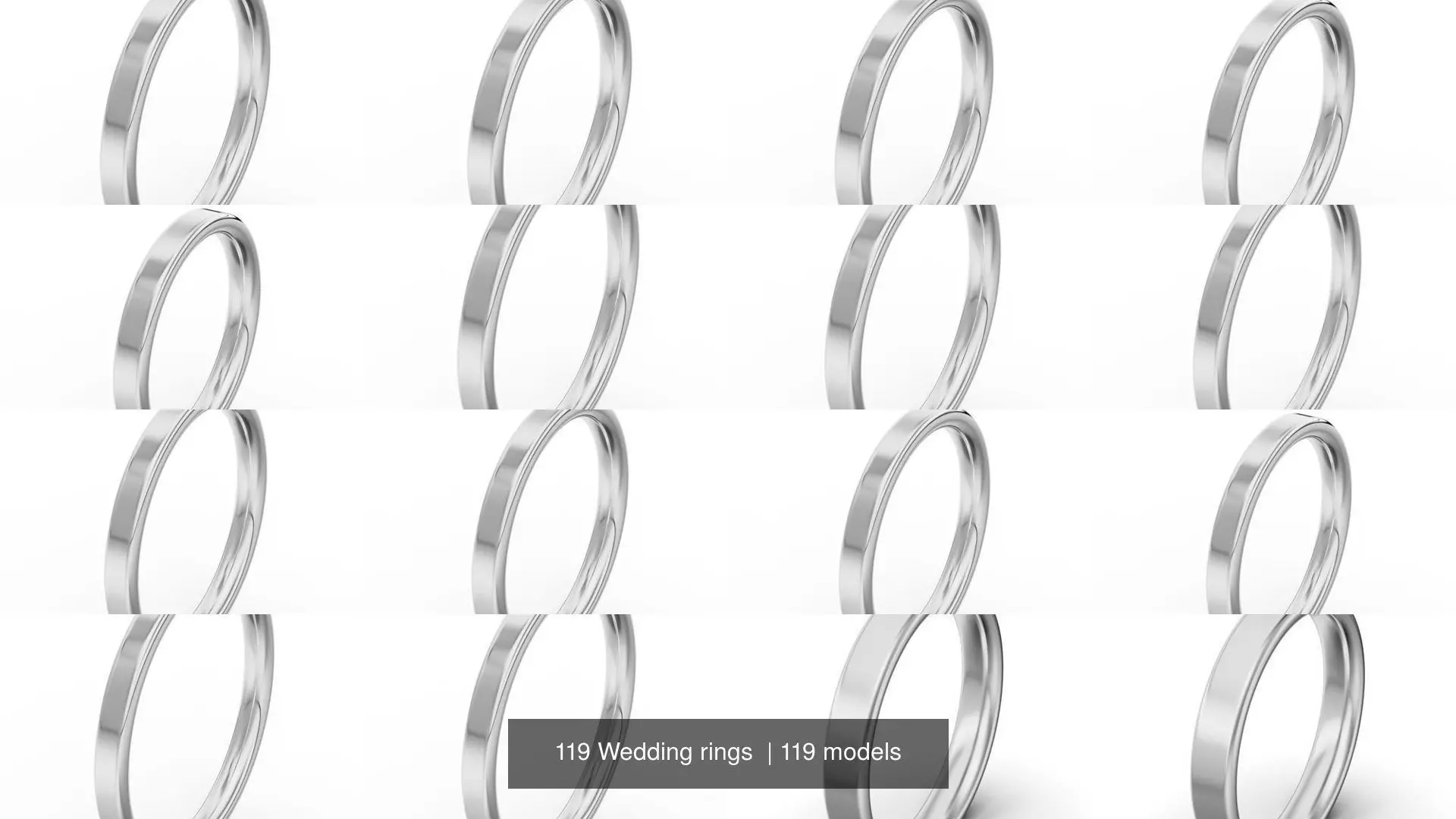 119 Wedding rings  3D Model Collection_0