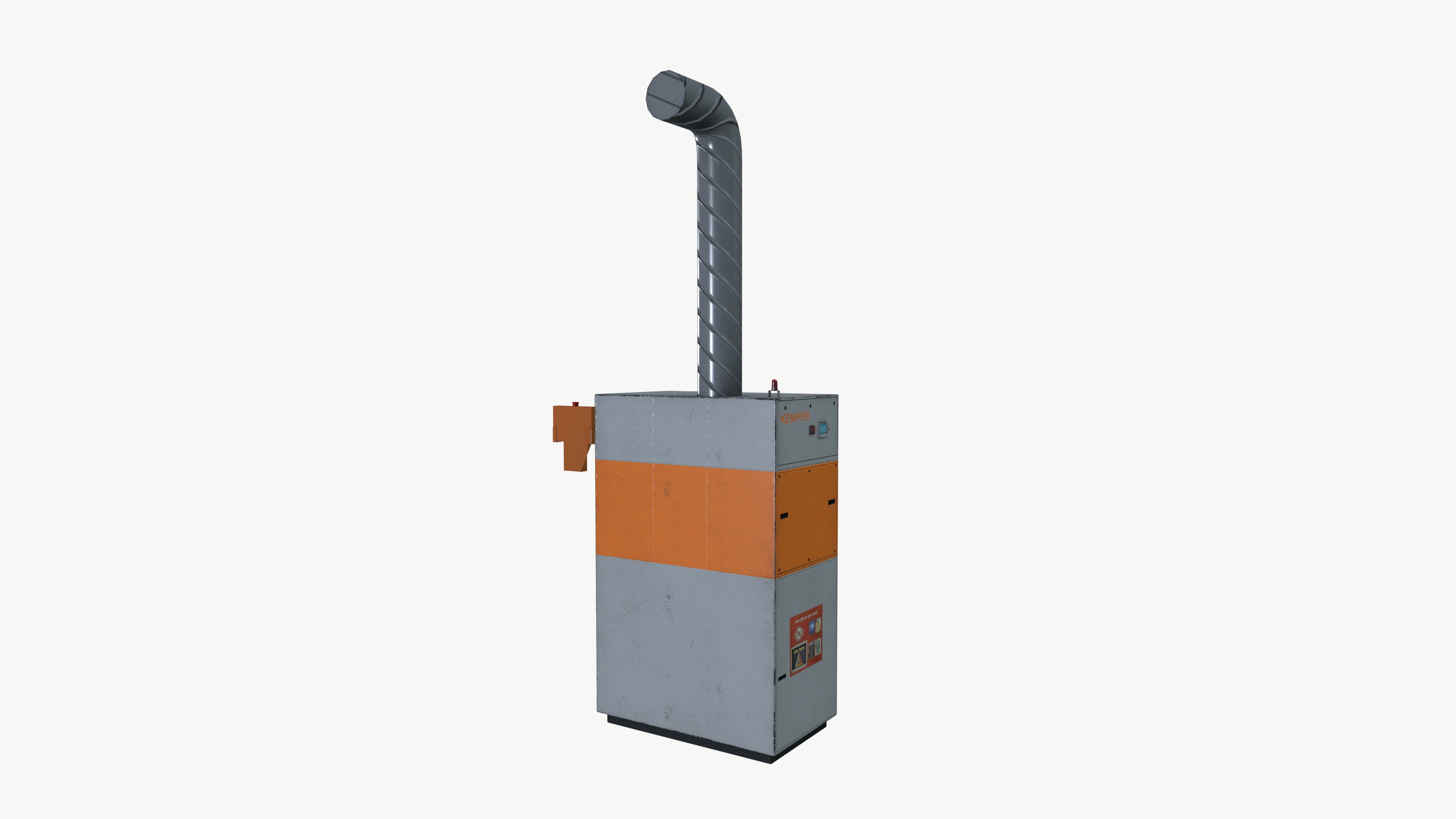 Fume Extraction system Low-poly 3D model_7