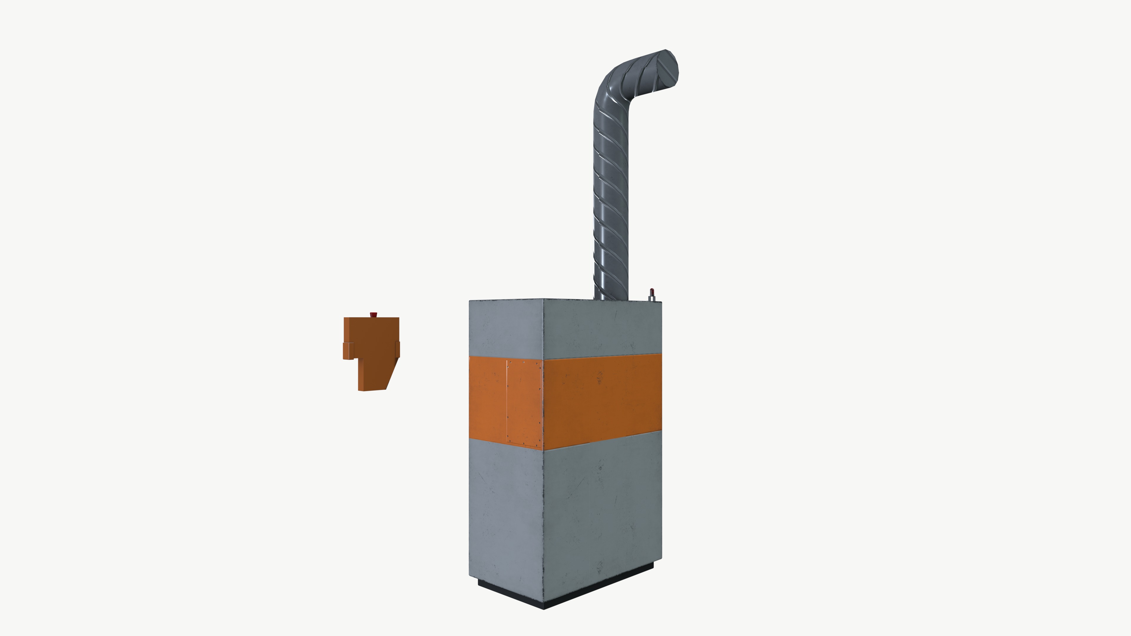 Fume Extraction system Low-poly 3D model_6