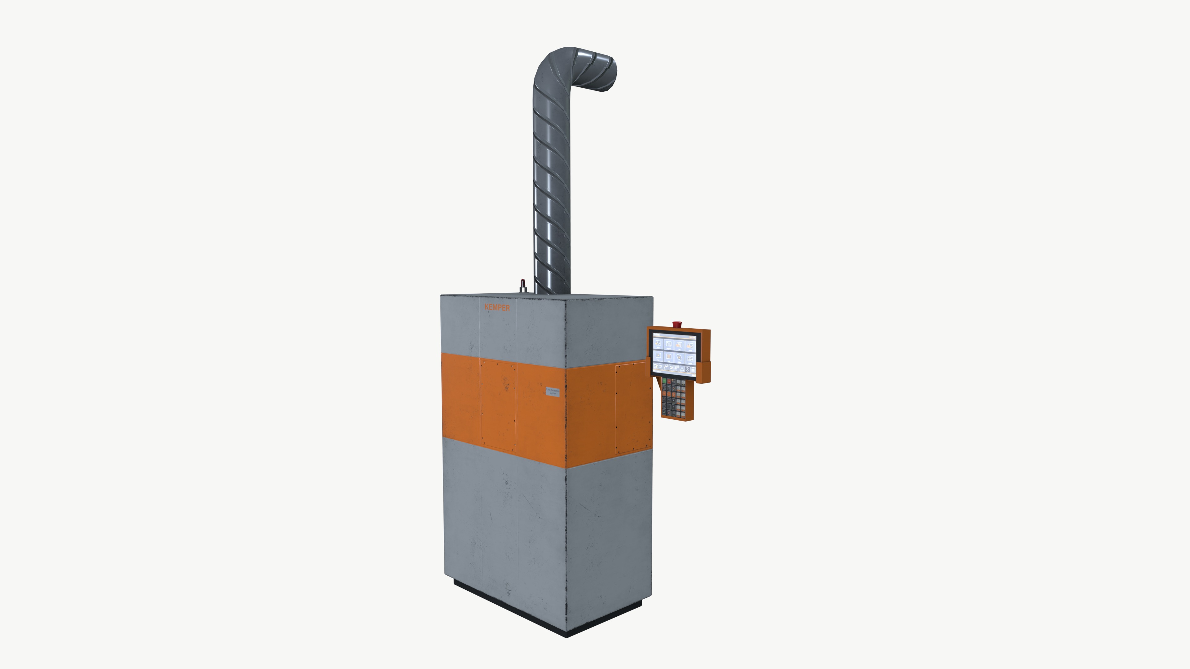 Fume Extraction system Low-poly 3D model_5