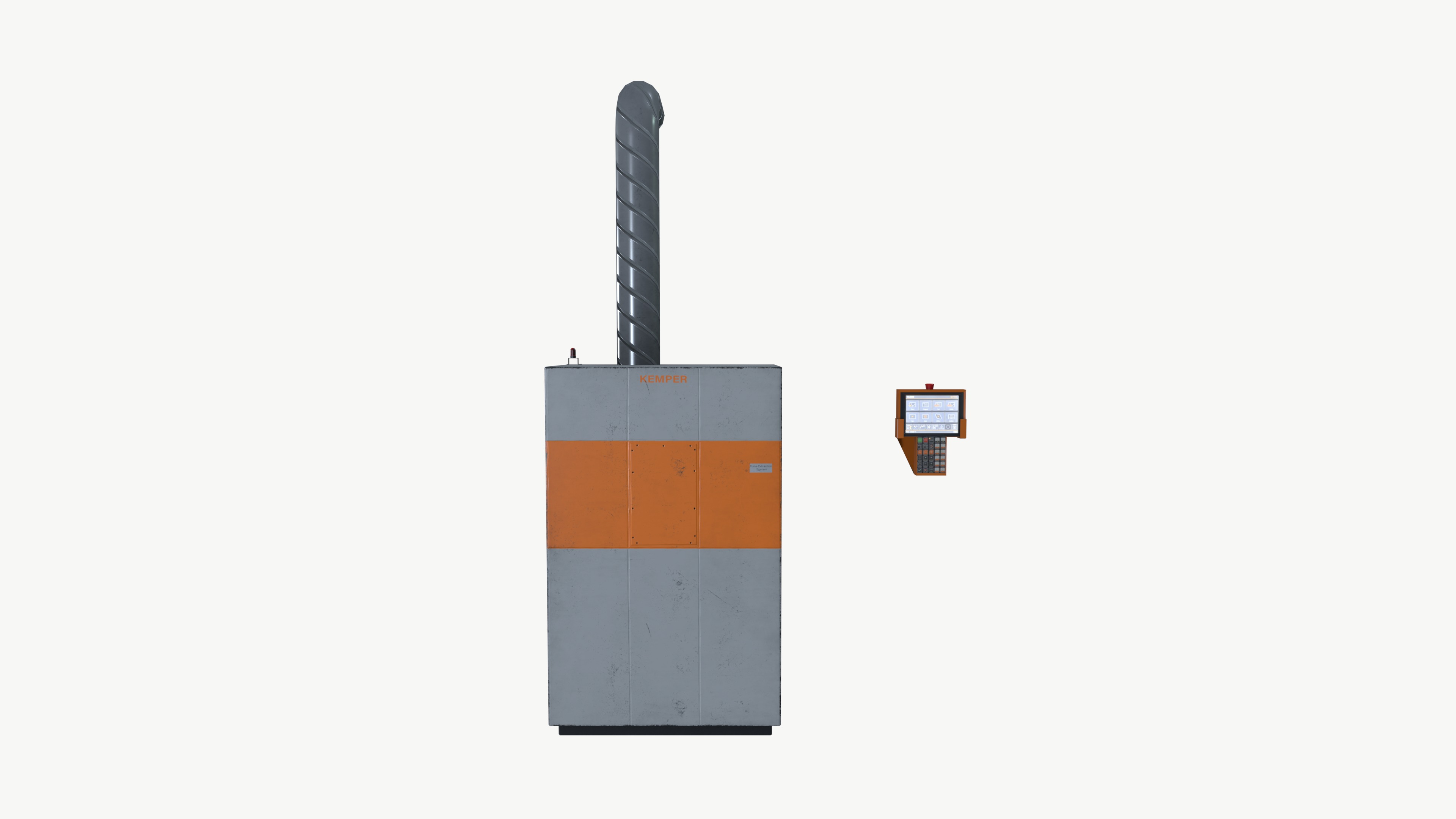 Fume Extraction system Low-poly 3D model_4