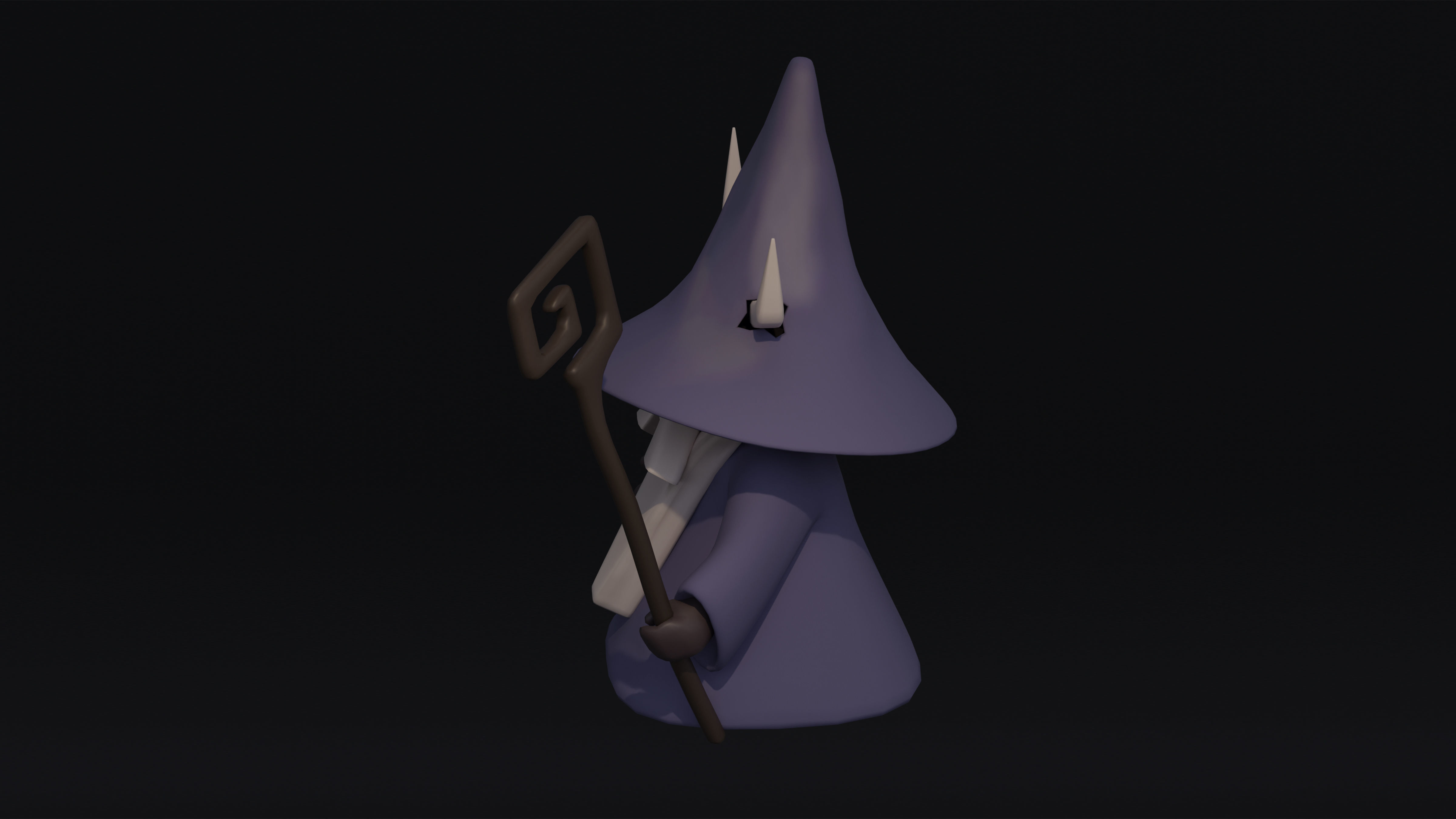 witch Low-poly 3D model_4