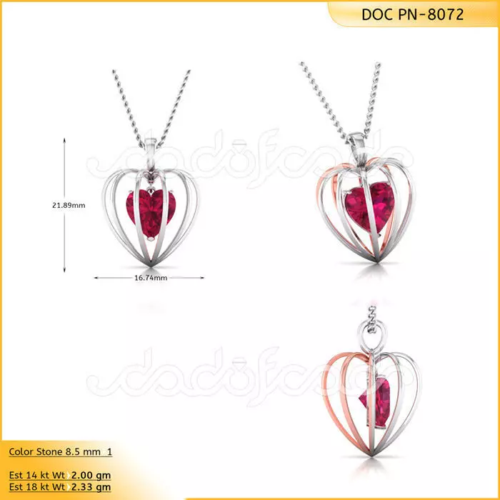 light weight yellow gold diamond pendent -DOC-P8072 3D print model