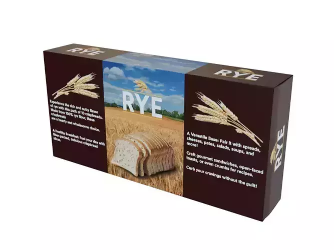 Crispbreads Rye Crispbread Low-poly 3D model