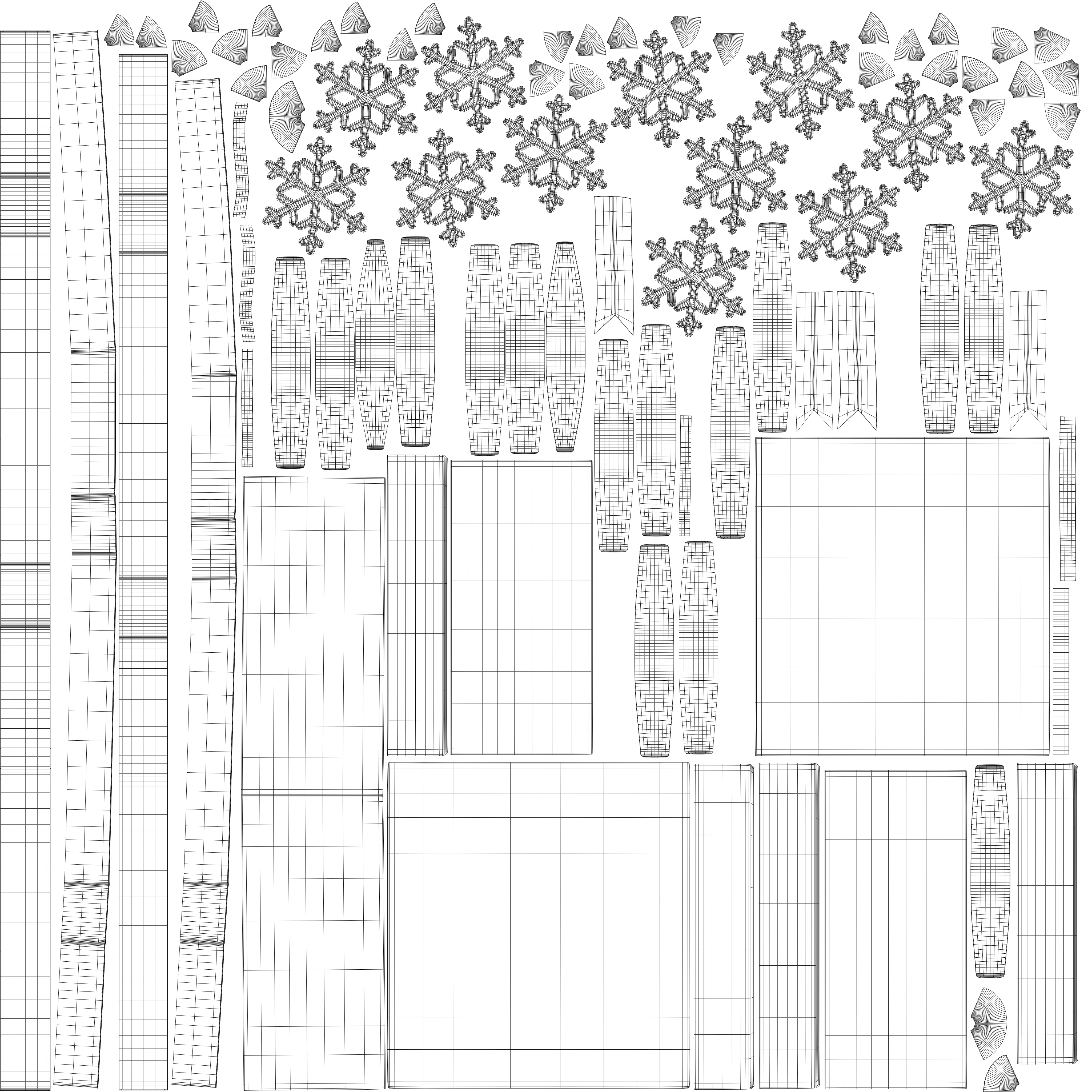 Gift Packaging Christmas Gift Box 3D model_4