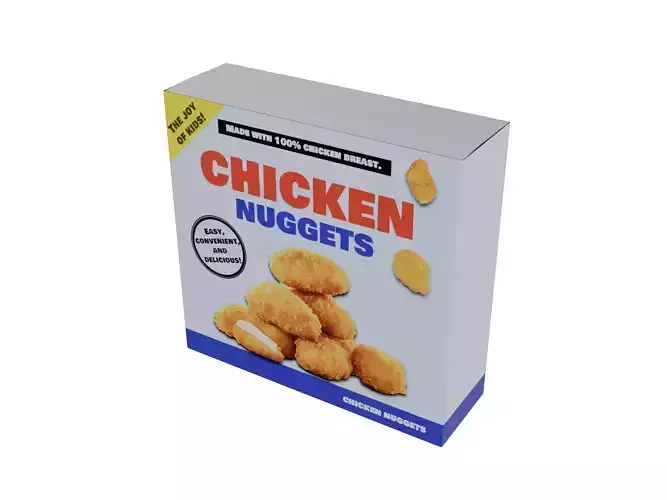 Snacks Chicken Nuggets Low-poly 3D model