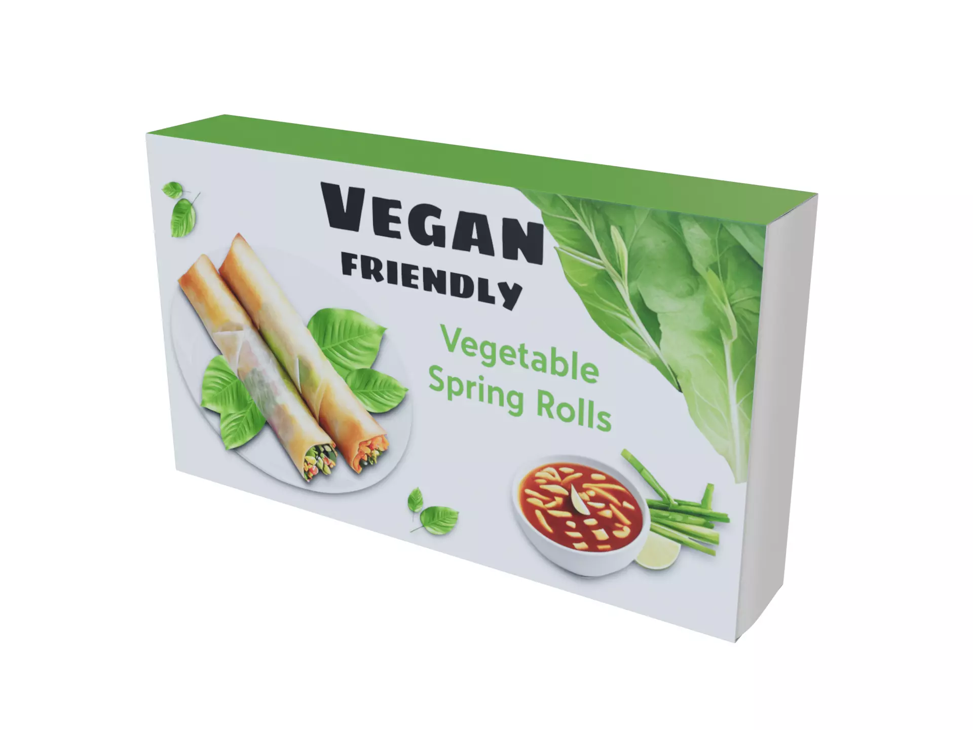 Snacks Vegetable Spring Rolls Low-poly 3D model_0