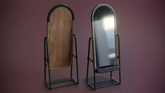 Full Length Floor Mirror Low-poly 3D model