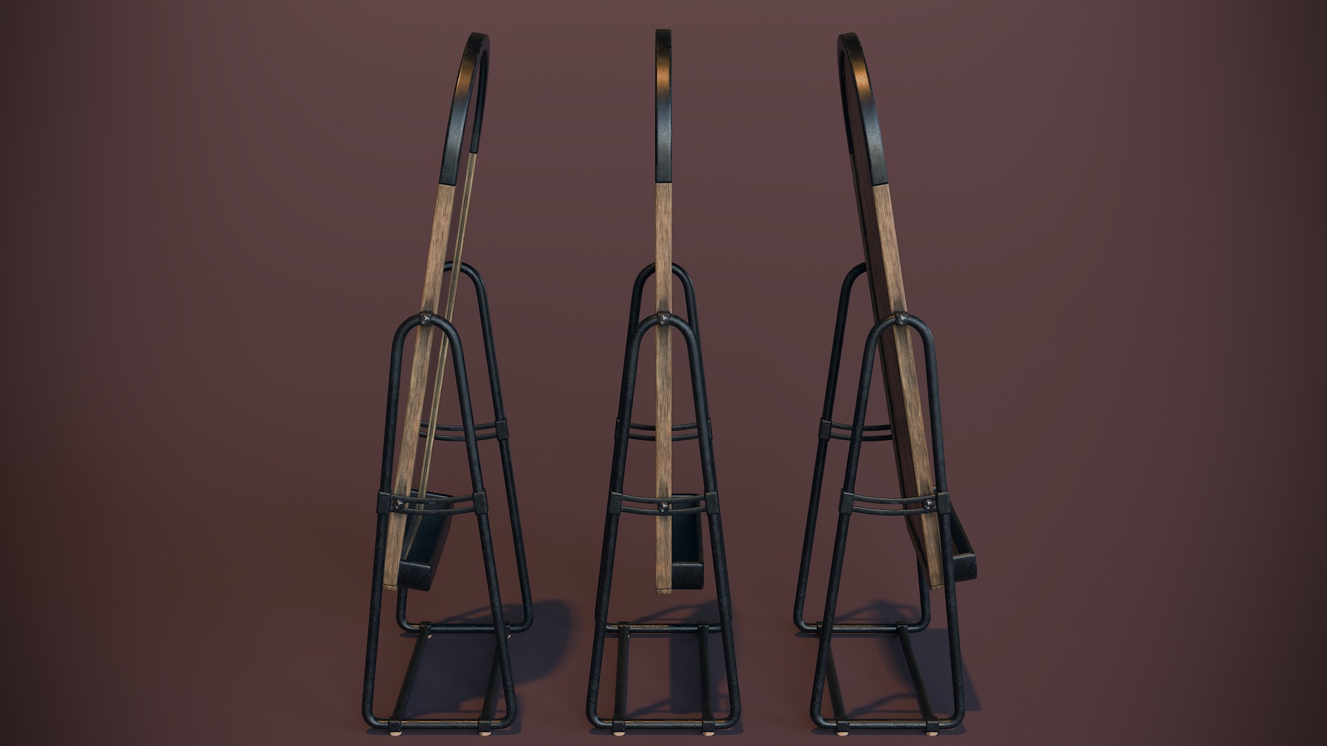 Full Length Floor Mirror Low-poly 3D model_4