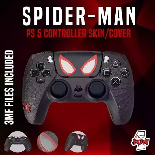 SPIDER-MAN PS5 CONTROLLER SKIN COVER  3MF file included