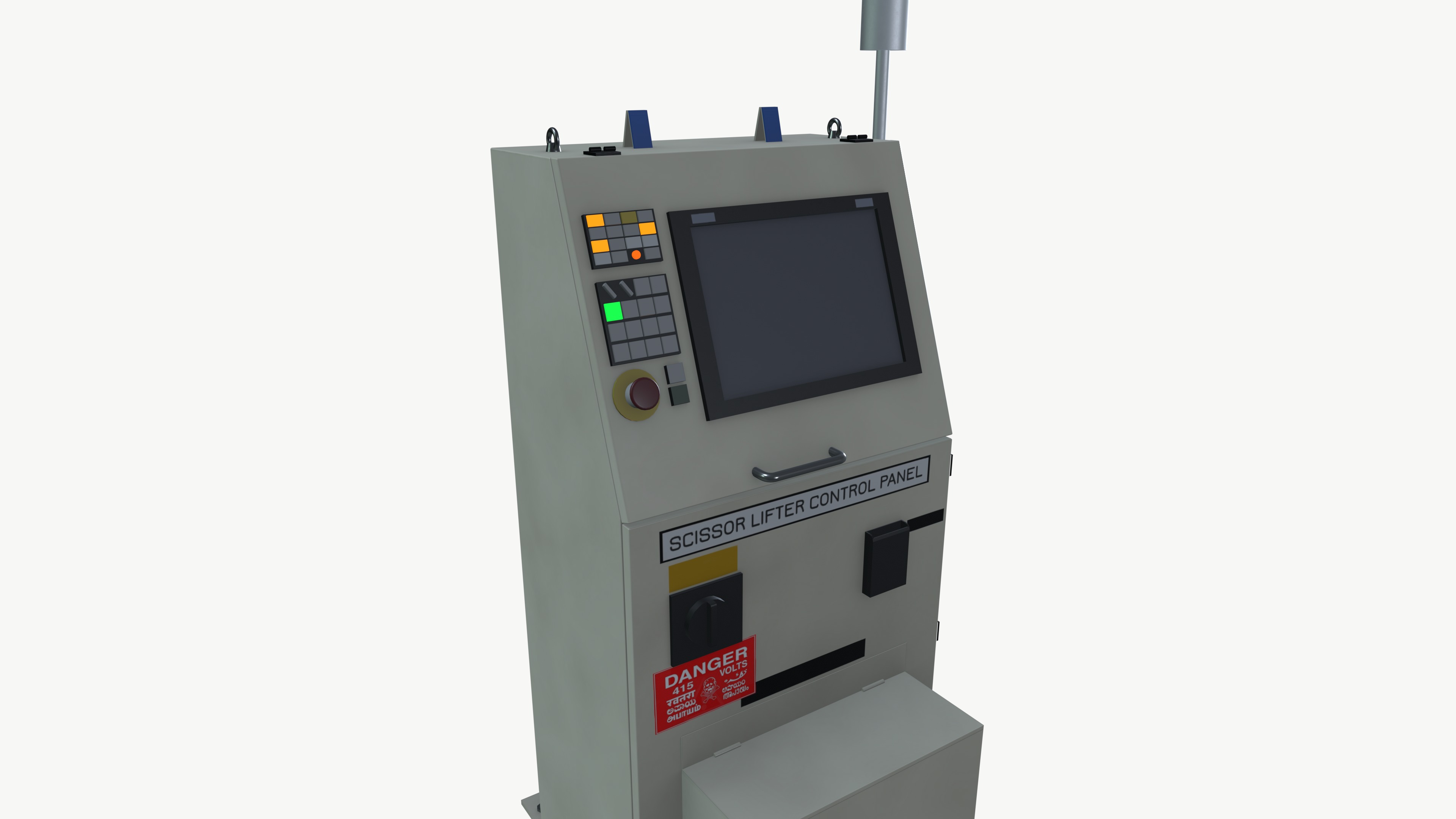 Scissor Lift Operator Panel  3D model_4