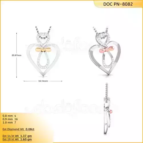 light weight yellow gold  diamond pendent -DOC-P8082