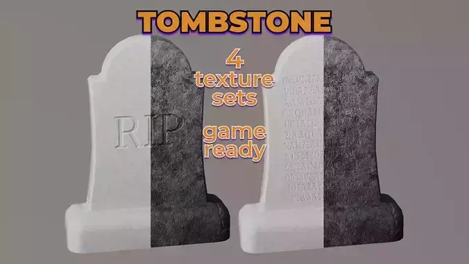 Old Damaged Tombstone clean new gravestone