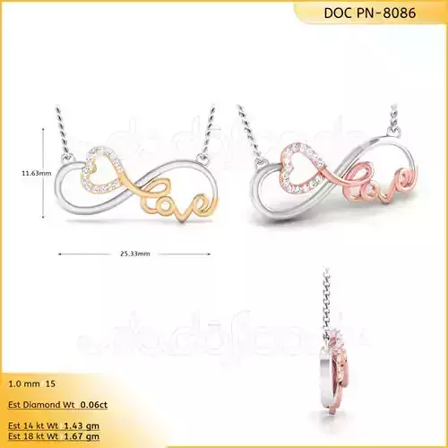 light weight yellow  gold diamond pendent -DOC-P8086