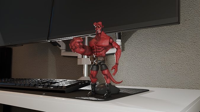 Hellboy articulated figure 3D print model