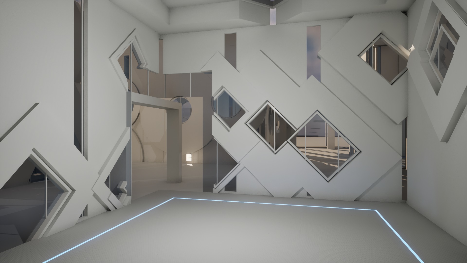Parametric Gallery Generator Unreal 5 Low-poly 3D model_8