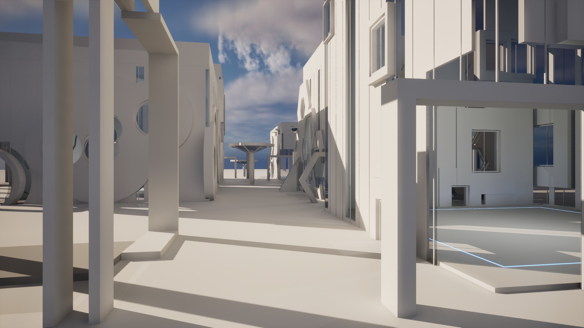 Parametric Gallery Generator Unreal 5 Low-poly 3D model_6