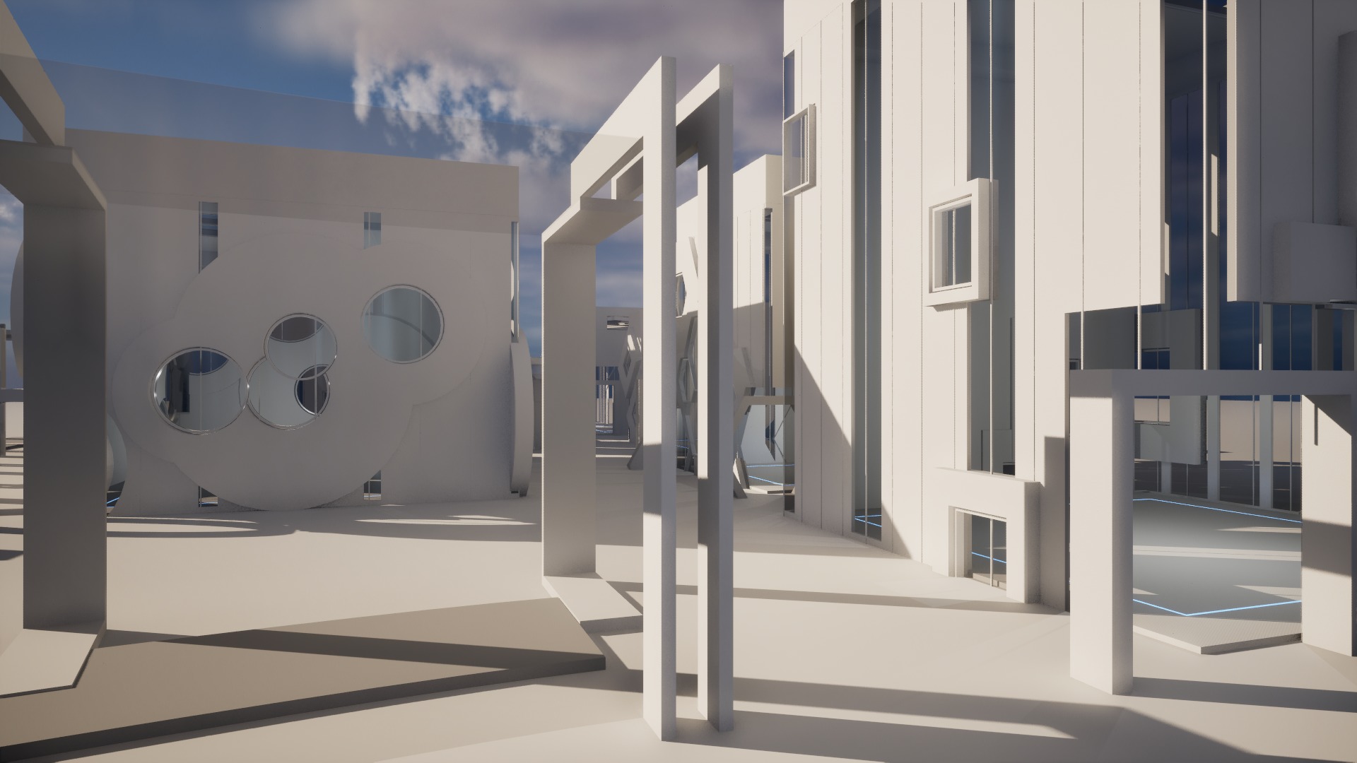 Parametric Gallery Generator Unreal 5 Low-poly 3D model_5