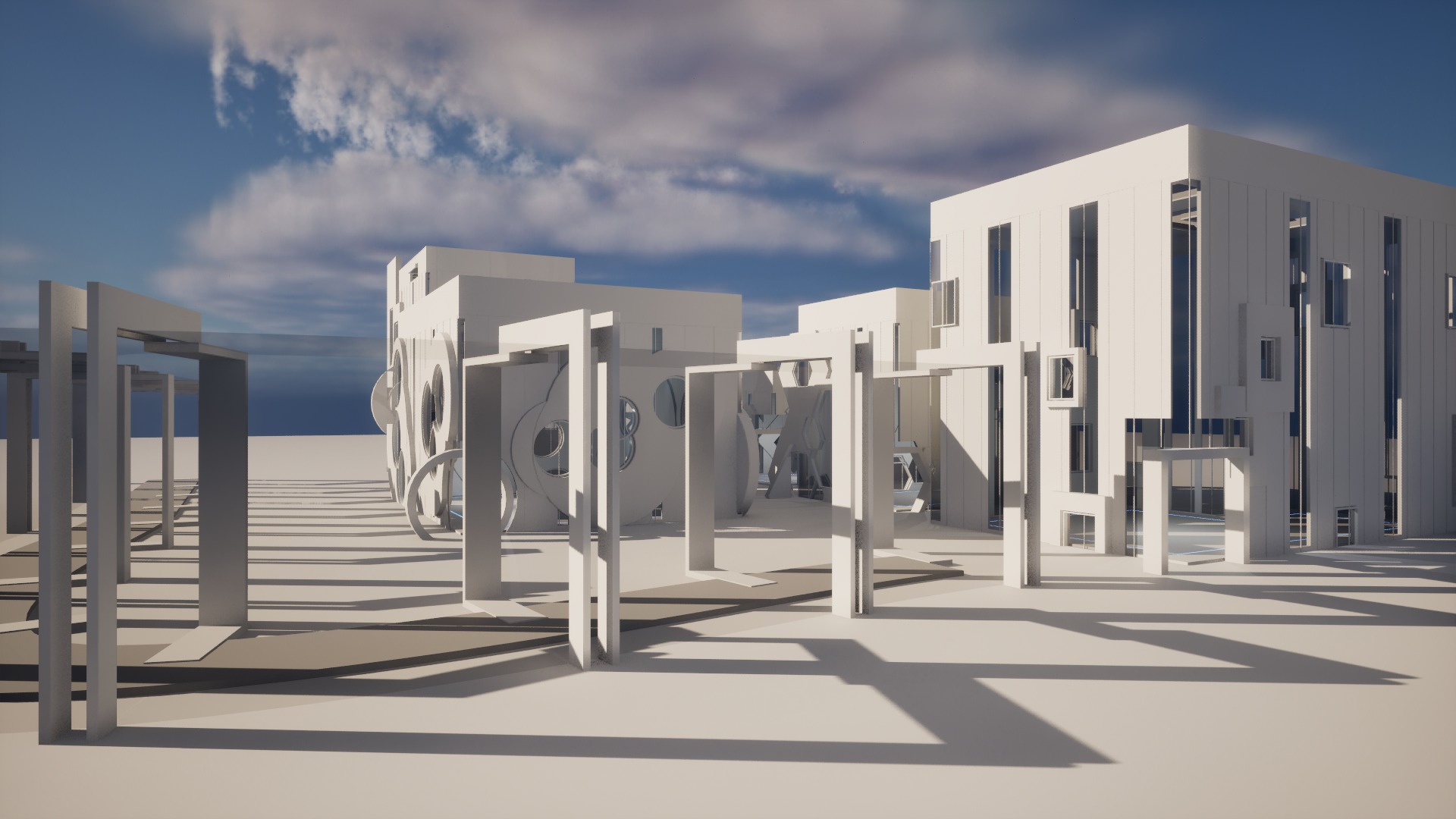 Parametric Gallery Generator Unreal 5 Low-poly 3D model_4