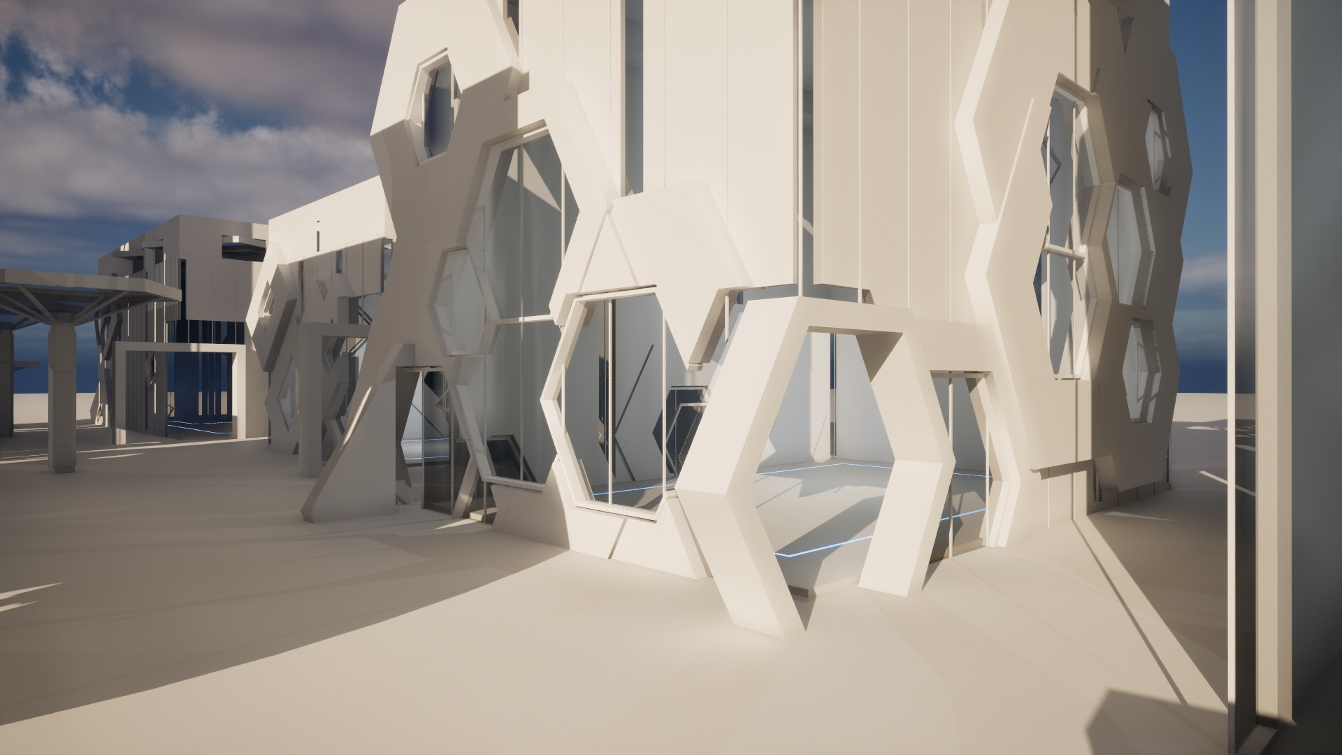 Parametric Gallery Generator Unreal 5 Low-poly 3D model_7