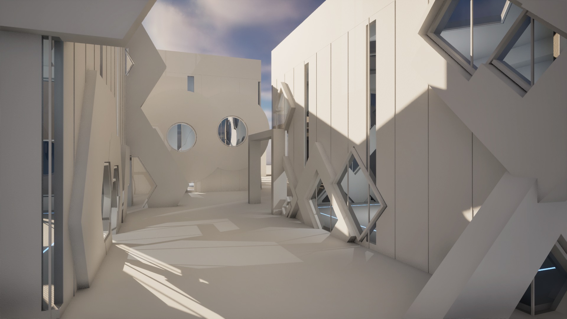 Parametric Gallery Generator Unreal 5 Low-poly 3D model_9