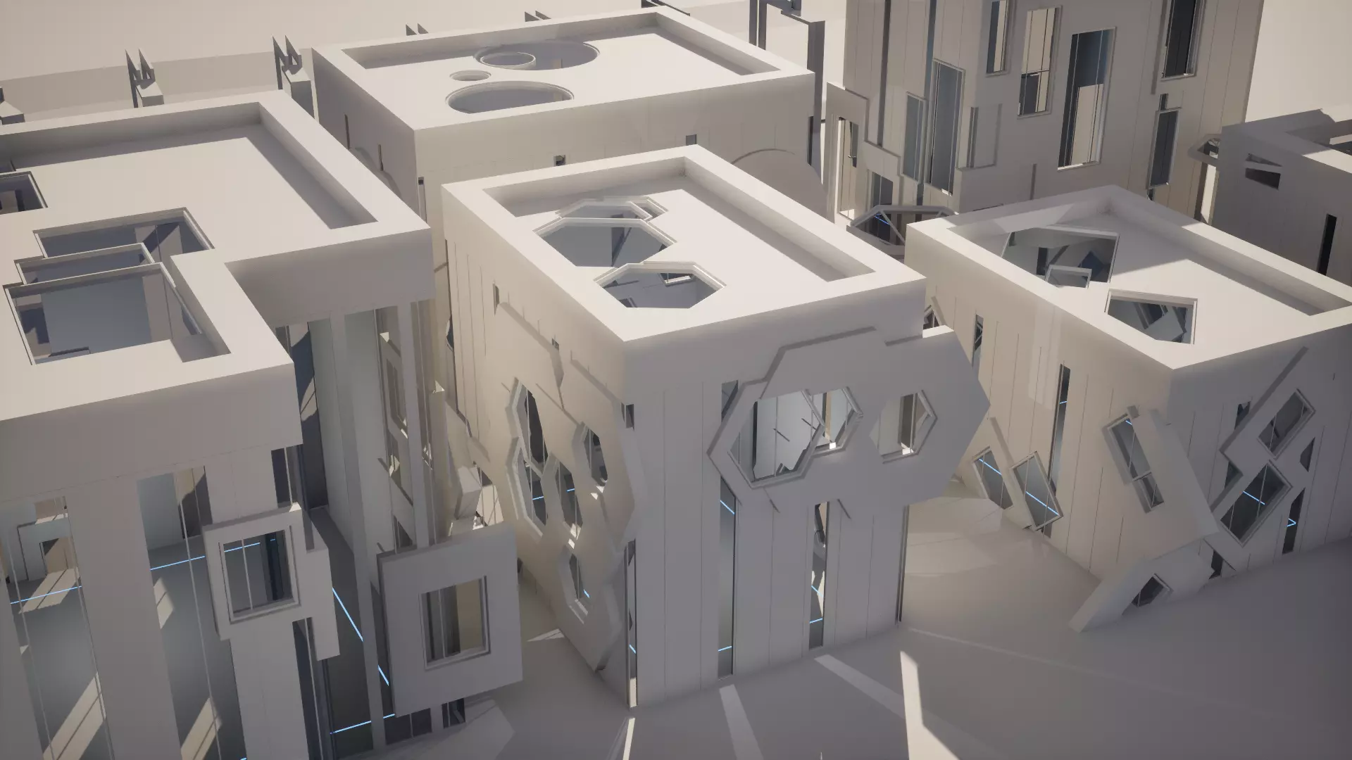 Parametric Gallery Generator Unreal 5 Low-poly 3D model_0