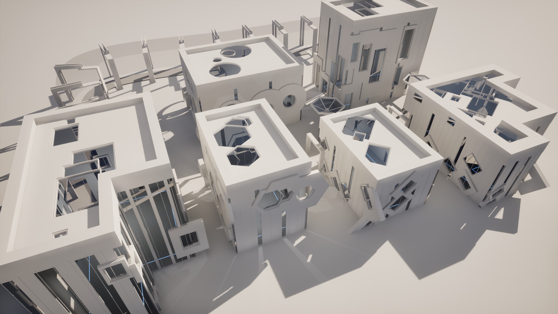 Parametric Gallery Generator Unreal 5 Low-poly 3D model_15