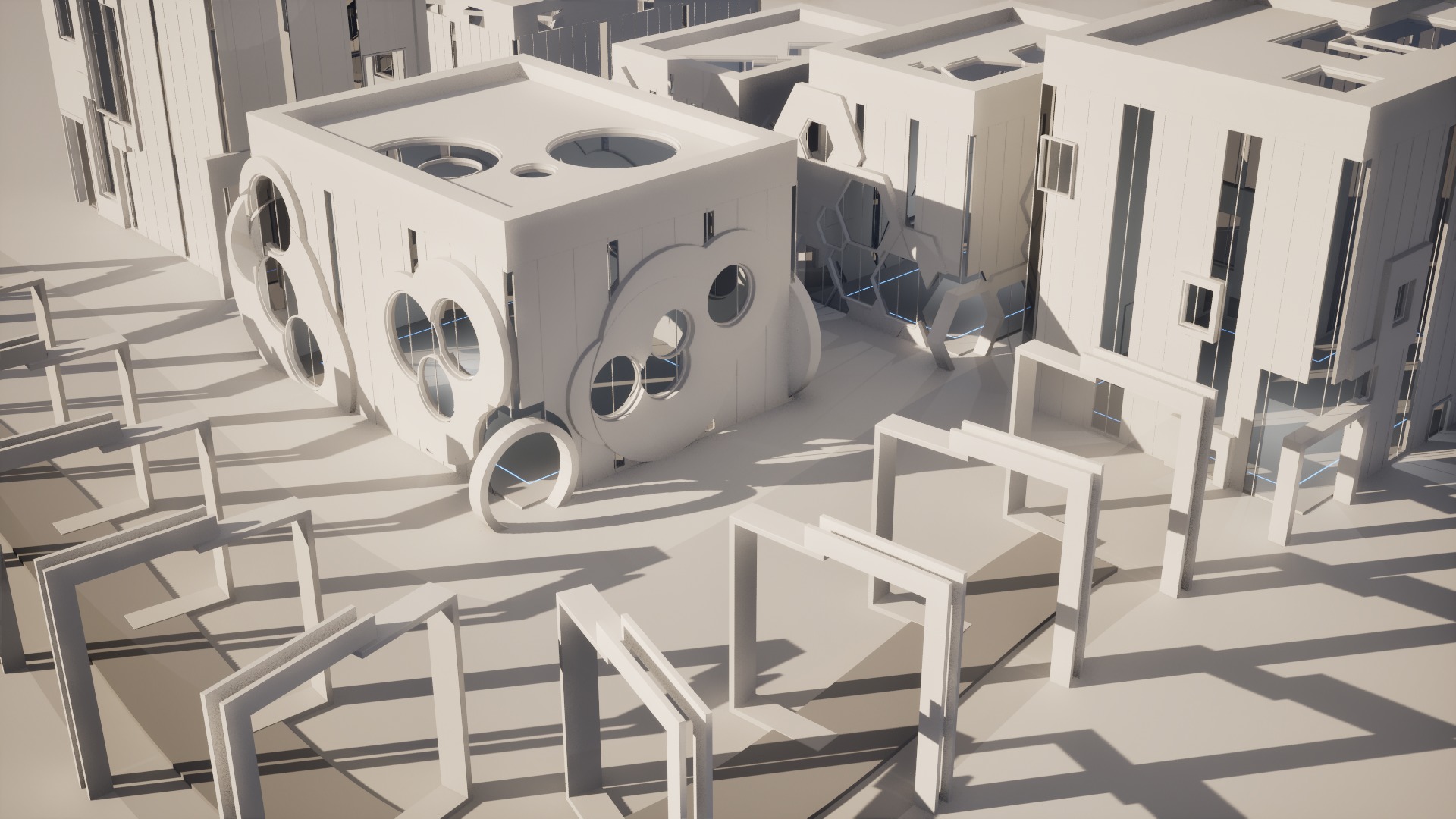 Parametric Gallery Generator Unreal 5 Low-poly 3D model_2