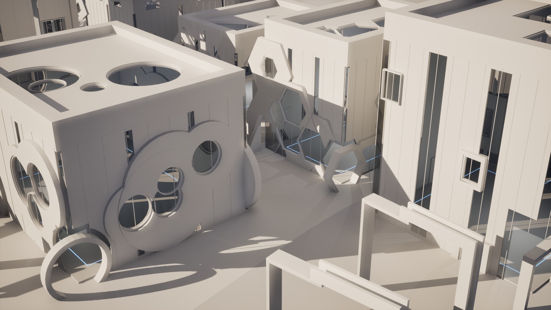 Parametric Gallery Generator Unreal 5 Low-poly 3D model_3