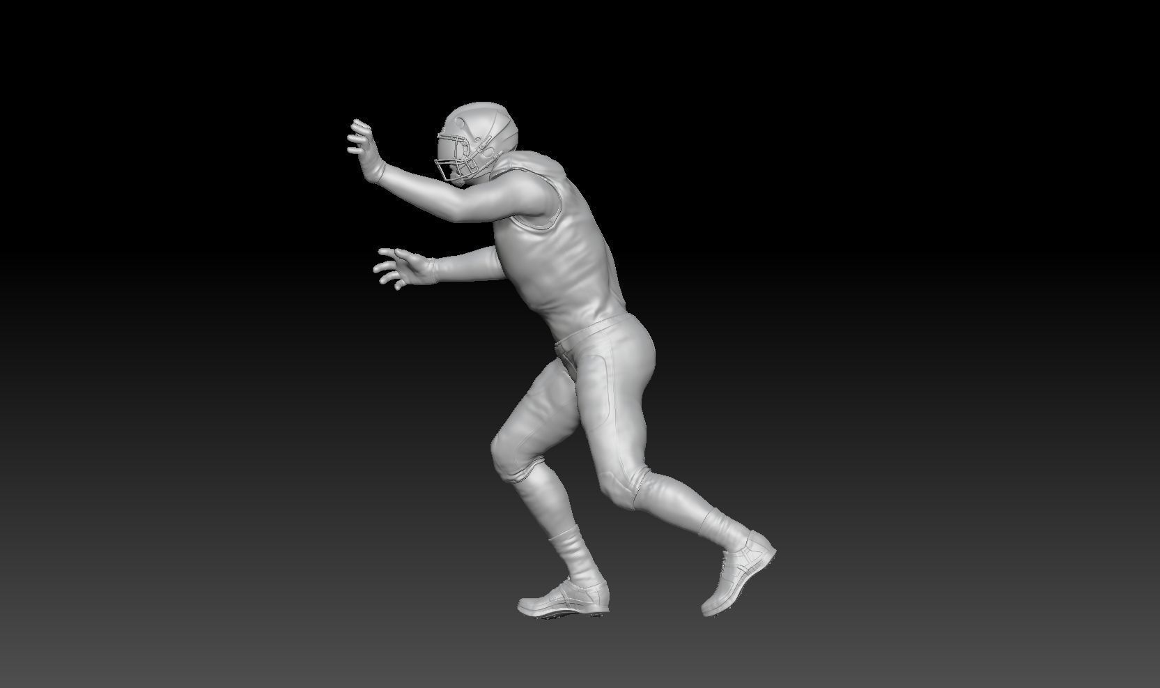 nfl runner tackle 3D print model_1