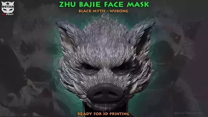 Zhu Bajie Head Decor Wearable - Black Myth Wukong