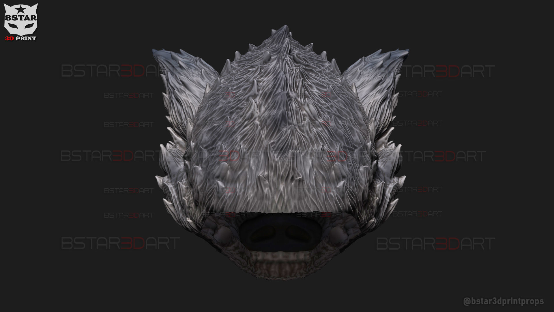 Zhu Bajie Head Decor Wearable - Black Myth Wukong 3D print model_10