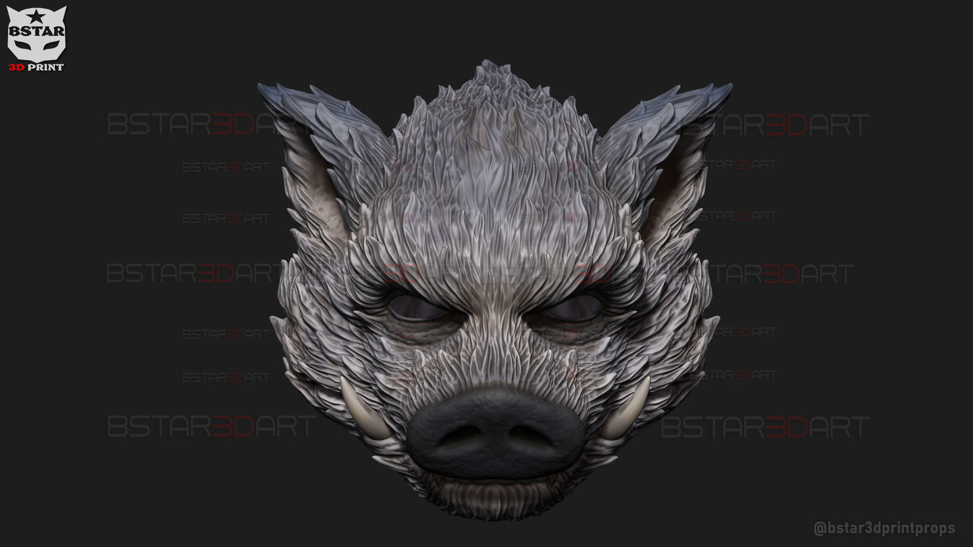 Zhu Bajie Head Decor Wearable - Black Myth Wukong 3D print model_8