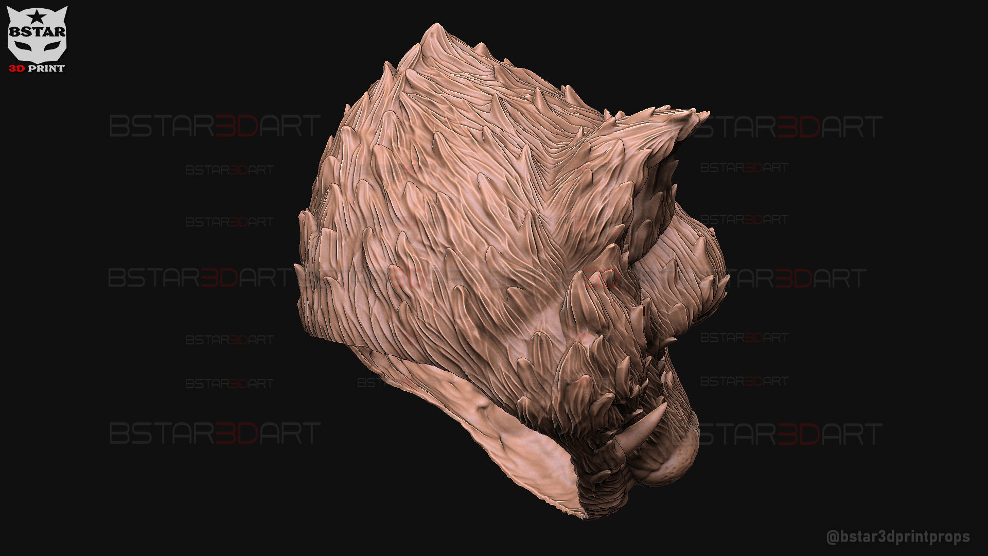 Zhu Bajie Head Decor Wearable - Black Myth Wukong 3D print model_16