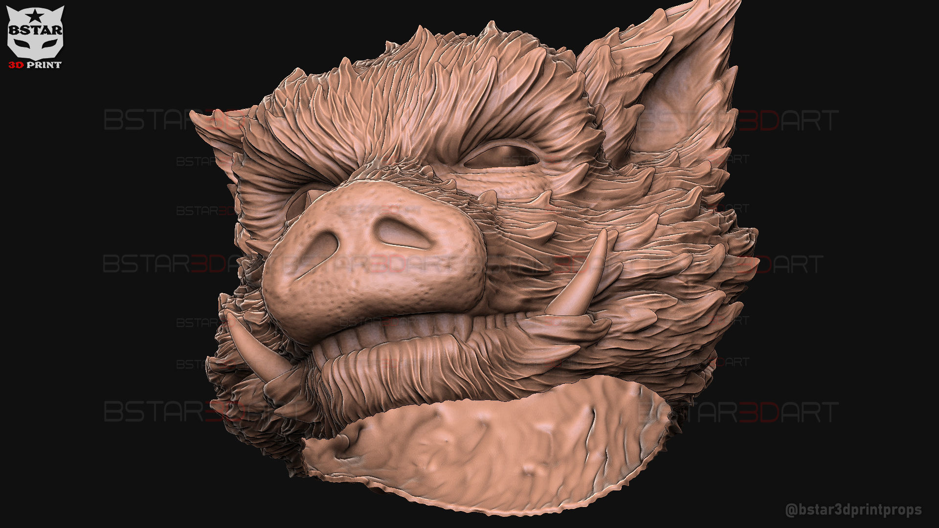 Zhu Bajie Head Decor Wearable - Black Myth Wukong 3D print model_18