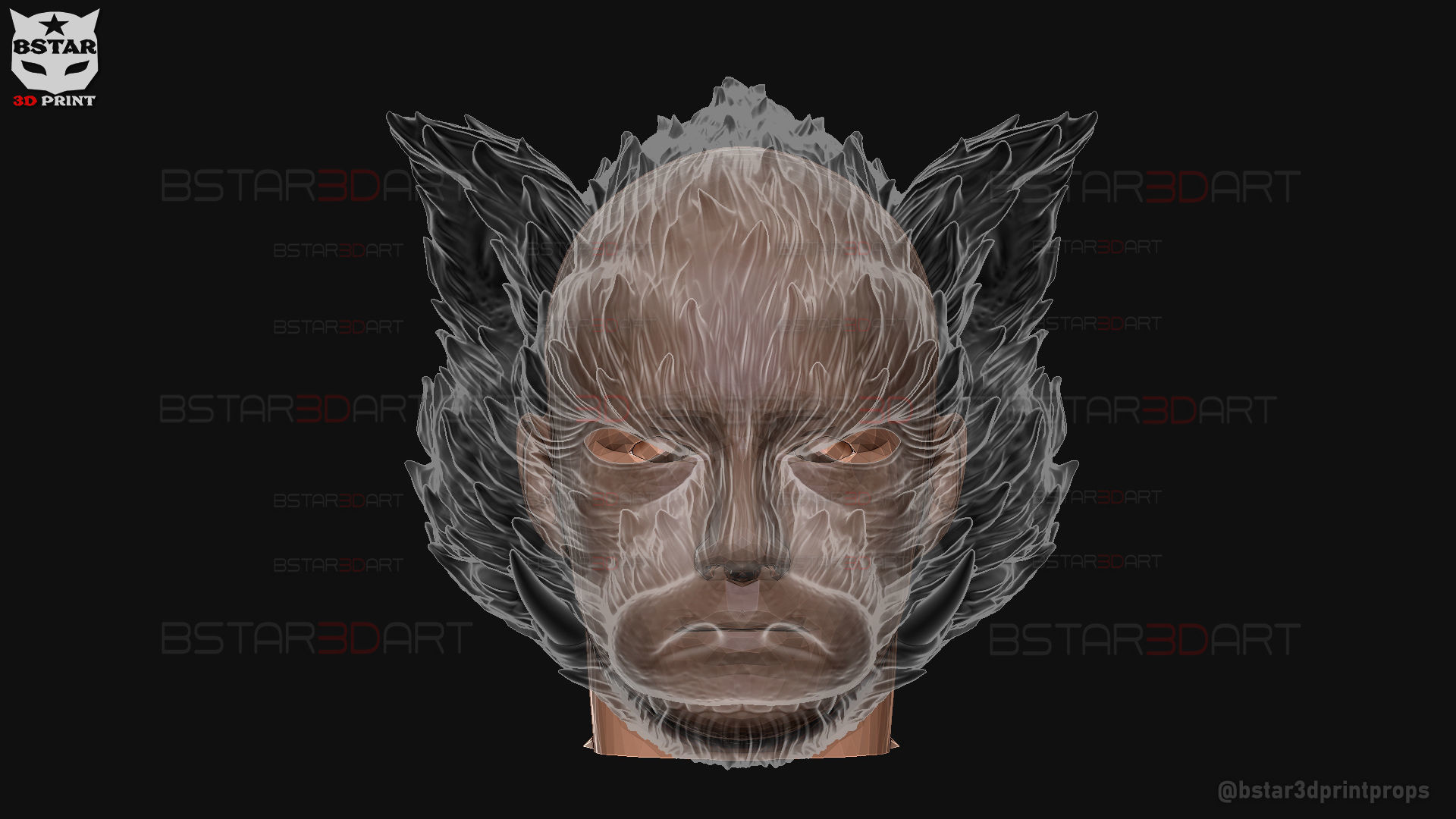Zhu Bajie Head Decor Wearable - Black Myth Wukong 3D print model_19