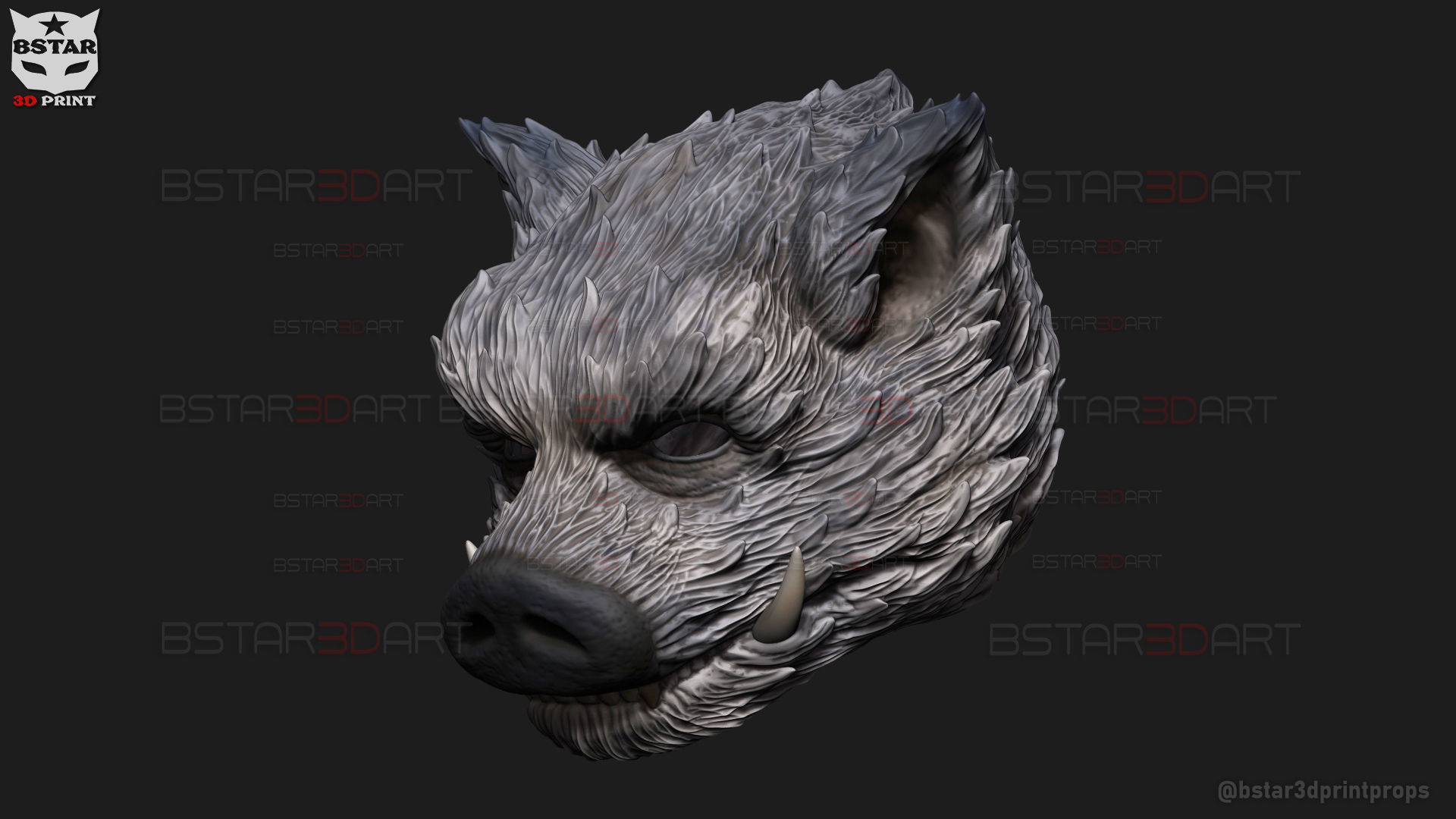 Zhu Bajie Head Decor Wearable - Black Myth Wukong 3D print model_9