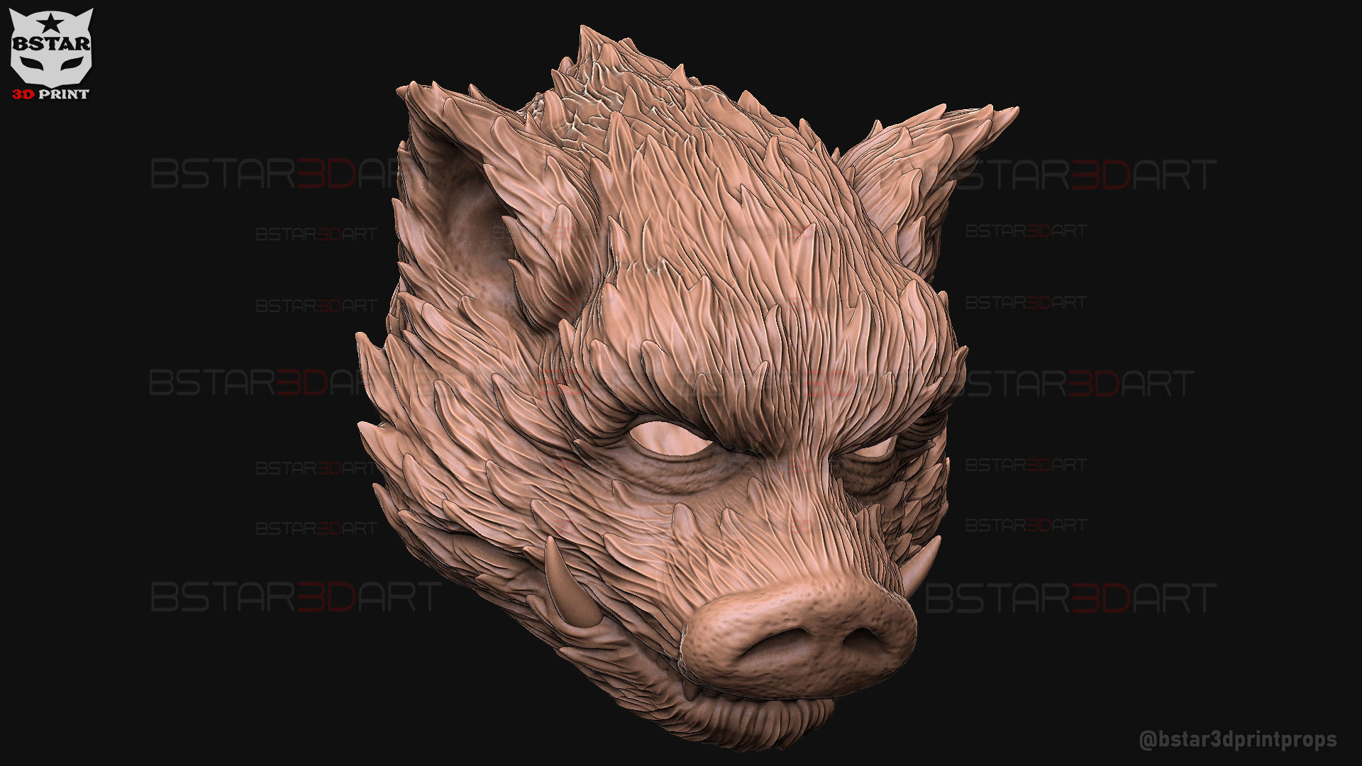 Zhu Bajie Head Decor Wearable - Black Myth Wukong 3D print model_17