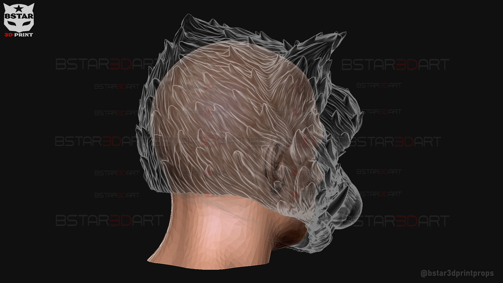 Zhu Bajie Head Decor Wearable - Black Myth Wukong 3D print model_21