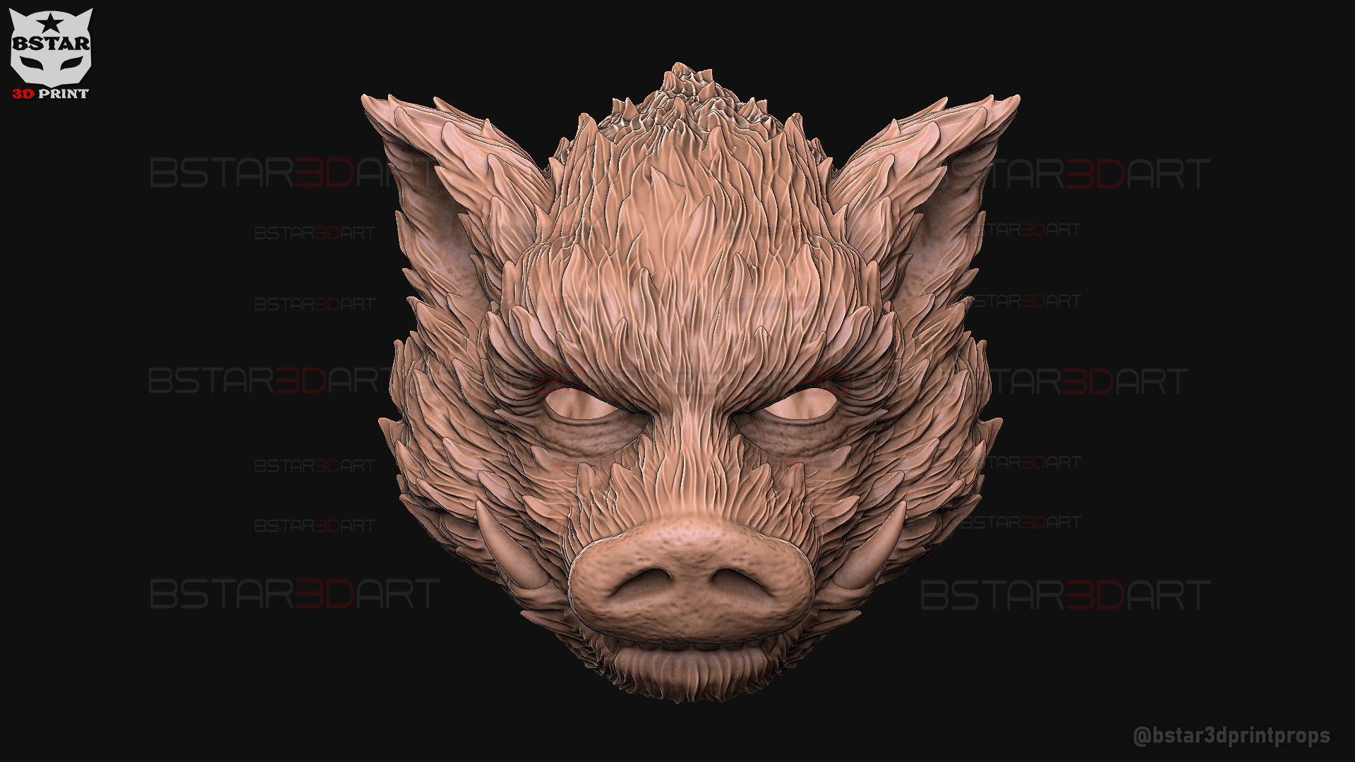 Zhu Bajie Head Decor Wearable - Black Myth Wukong 3D print model_12