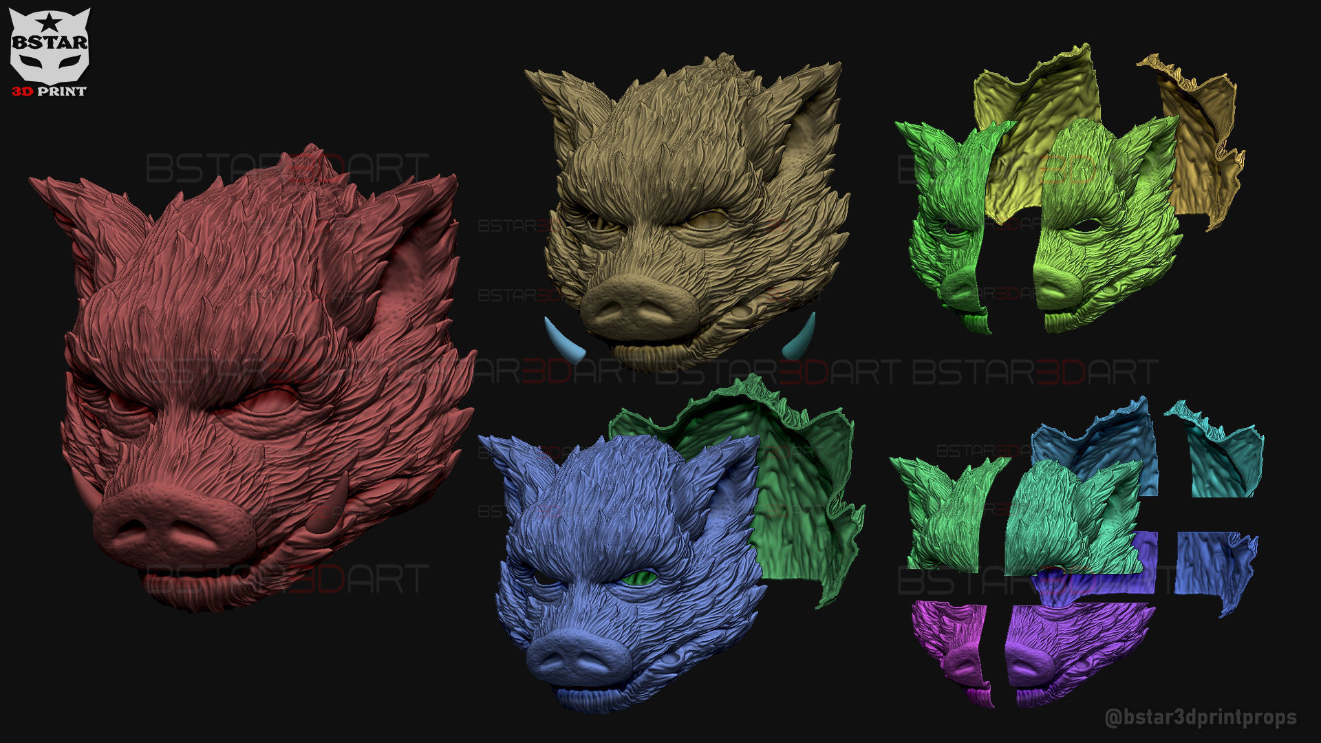 Zhu Bajie Head Decor Wearable - Black Myth Wukong 3D print model_22