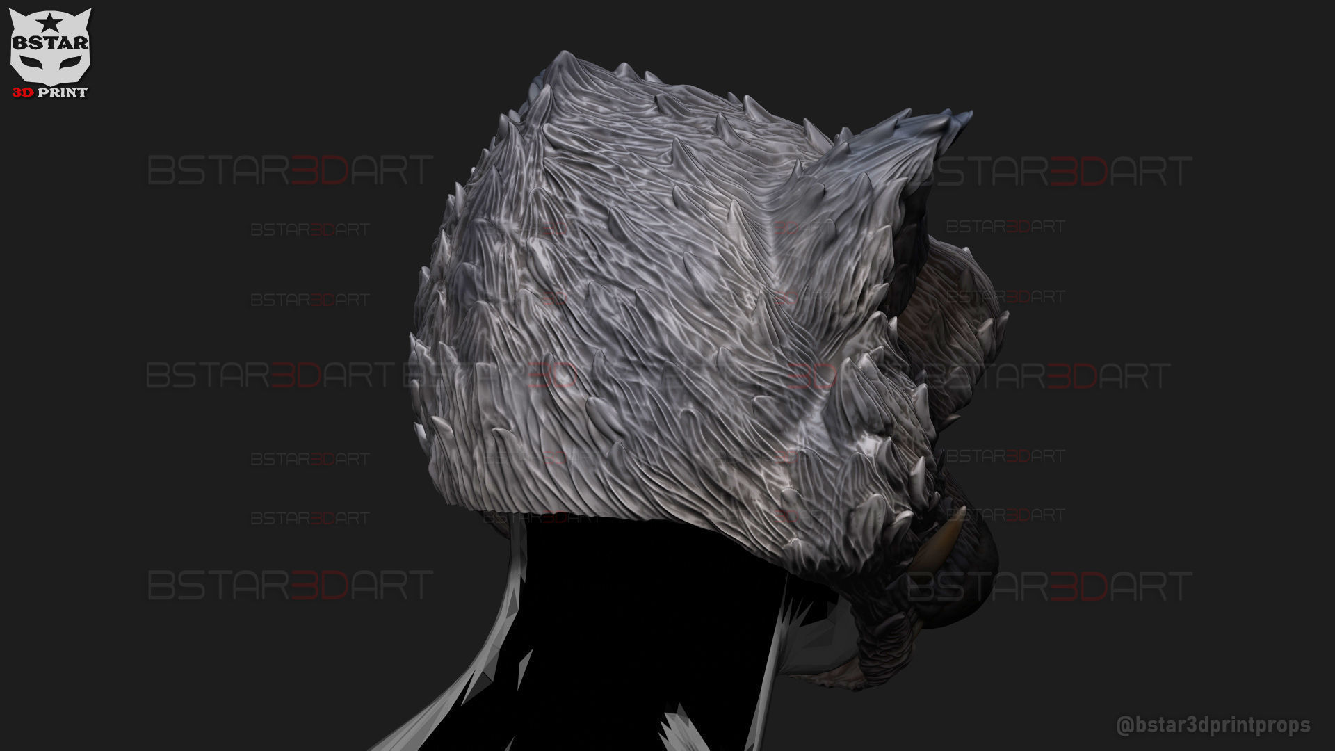 Zhu Bajie Head Decor Wearable - Black Myth Wukong 3D print model_5