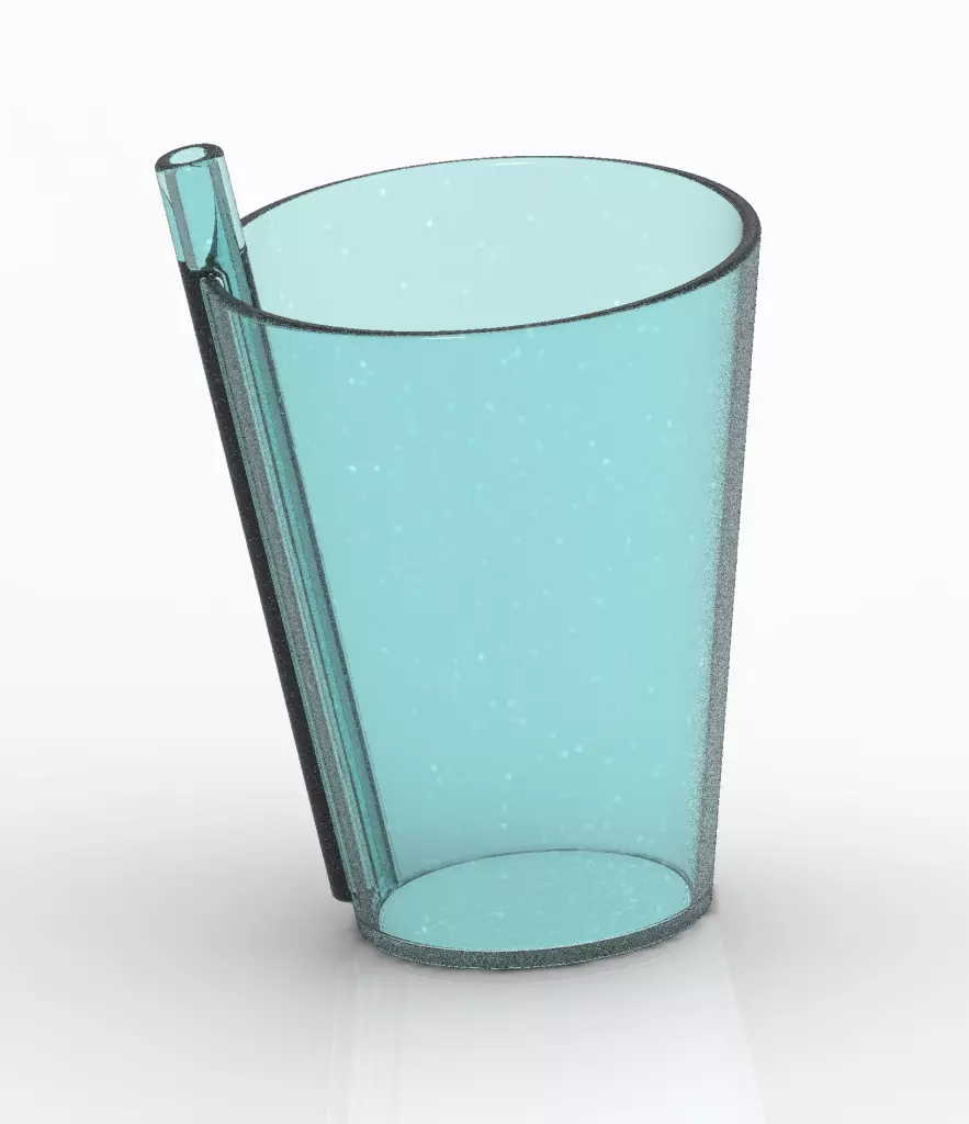 Plastic Straw Cup 3D print model_0