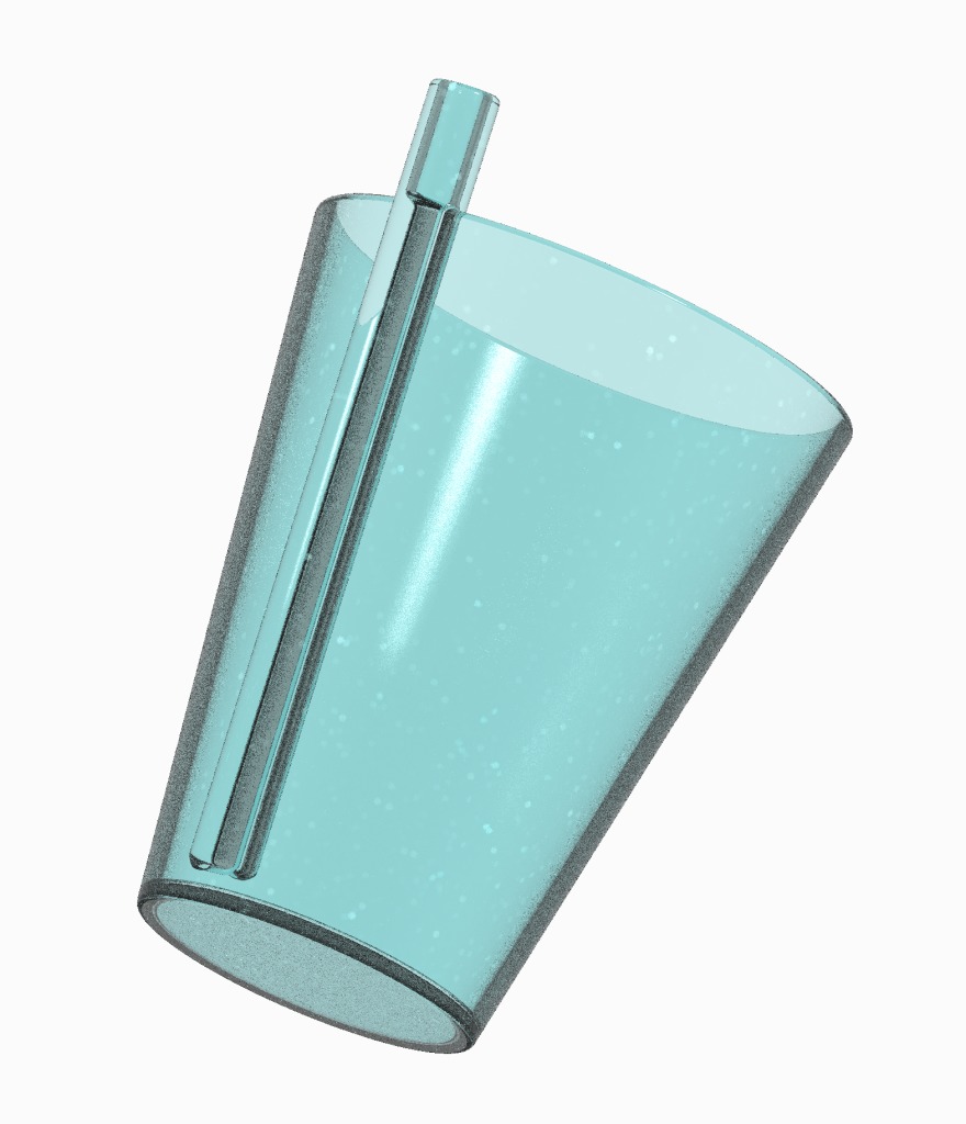 Plastic Straw Cup 3D print model_1