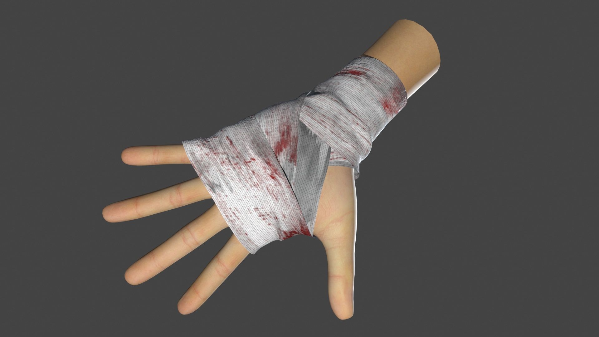 Arm Bandage Low-poly 3D model_5